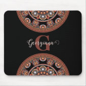 Monogrammed Safari Sunset Bohemian Dot Mandala Muismat (Voorkant)