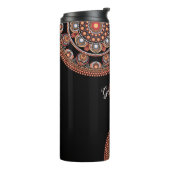 Monogrammed Safari Sunset Bohemian Dot Mandala Thermosbeker (Gedraaid links)