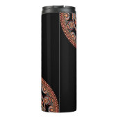 Monogrammed Safari Sunset Bohemian Dot Mandala Thermosbeker (Achterkant)