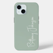 Monogrammed Sage Green
