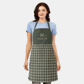 Monogrammed Sage Green Elegant Schort (Gedragen)