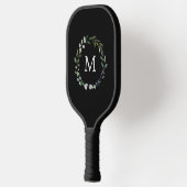 Monogrammed Sage Green Leaves Greenery Krans Pickleball Paddle (Links)