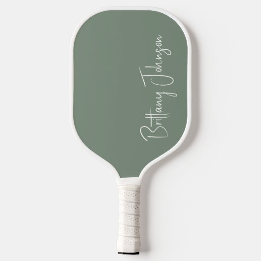 Monogrammed Sage Green Pickleball Paddle (Achterkant)