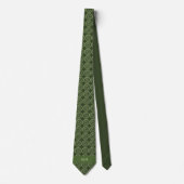 Monogrammed Sage Groene Cirkels Necktie Stropdas (Voorkant)