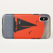 Monogrammed Sailboot Case-Mate iPhone Case (Achterkant (horizontaal))