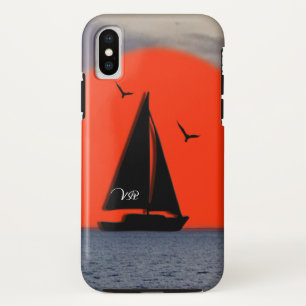 Monogrammed Sailboot Case-Mate iPhone Case