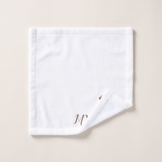 Monogrammed Saint Bernard Dog Design Bad Handdoek (Wasdoekje)