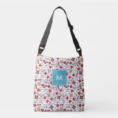 Monogrammed Schattigee medische patroonverpleegkun Crossbody Tas (Voorkant)