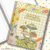 Monogrammed Schattigee  paddenstoelen Scrapbook Re Notitieboek