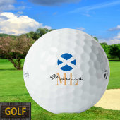 Monogrammed Scottish Flag, Emblem & Schotland Golfballen