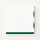 Monogrammed Script Emerald Green Notitieboek (Achterkant)