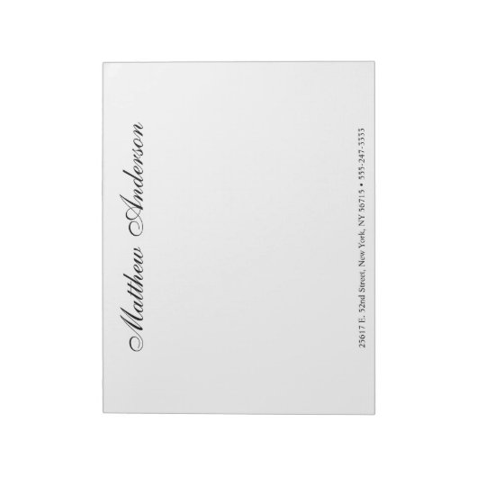 Monogrammed Script Notitieblok (Linkerzijde)