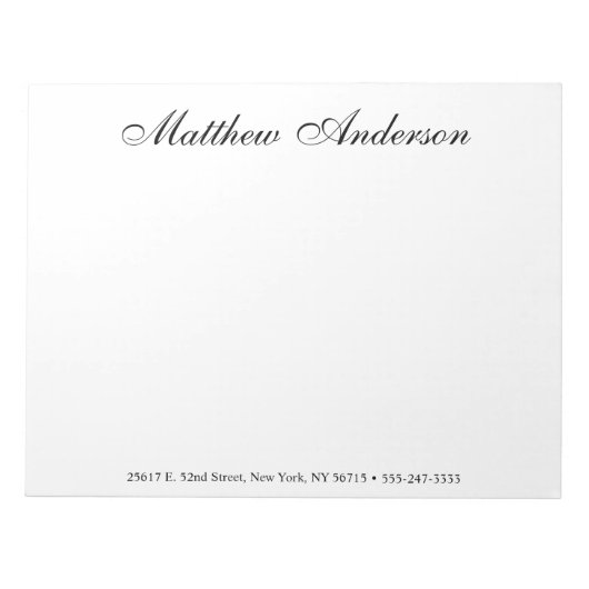 Monogrammed Script Notitieblok (Voorkant)