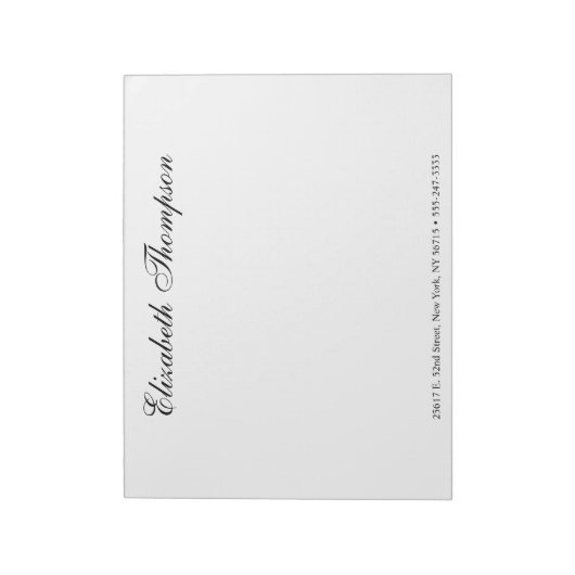 Monogrammed Script Notitieblok (Linkerzijde)