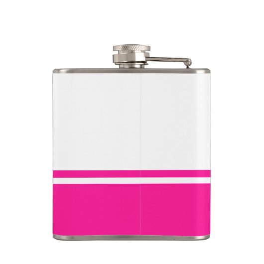 Monogrammed Script roze fles Heupfles (Achterkant)