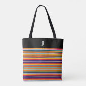 Monogrammed Serape Stripe Canvas tas (Achterkant)
