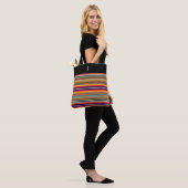 Monogrammed Serape Stripe Canvas tas (Op model)