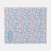 Monogrammed Shell Patroon Fleece Deken (Voorkant (Horizontaal))