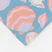 Monogrammed Shell Patroon Fleece Deken (Hoek)
