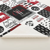 Monogrammed Sherpa Blanket | houthakker Wilderness Sherpa Deken (3/4)