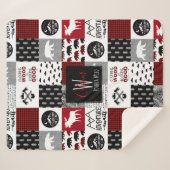 Monogrammed Sherpa Blanket | houthakker Wilderness Sherpa Deken (Voorkant (horizontaal))