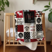 Monogrammed Sherpa Blanket | houthakker Wilderness Sherpa Deken