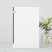 Monogrammed Sidebar Briefpapier (Staand voorkant)