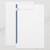 Monogrammed Sidebar Briefpapier (Voorkant / Achterkant)