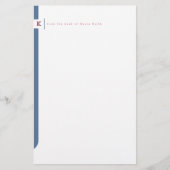 Monogrammed Sidebar Briefpapier (Voorkant)