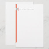 Monogrammed Sidebar Briefpapier (Voorkant / Achterkant)