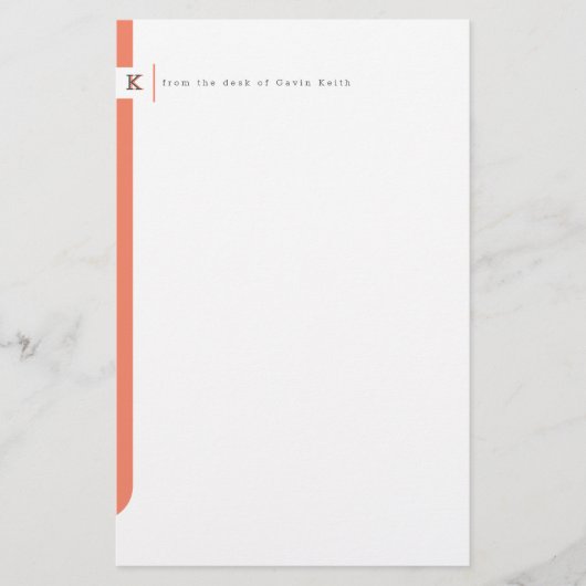 Monogrammed Sidebar Briefpapier (Voorkant)