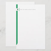 Monogrammed Sidebar Briefpapier (Voorkant / Achterkant)