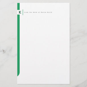 Monogrammed Sidebar Briefpapier