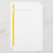 Monogrammed Sidebar Briefpapier (Voorkant / Achterkant)