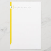 Monogrammed Sidebar Briefpapier (Voorkant)