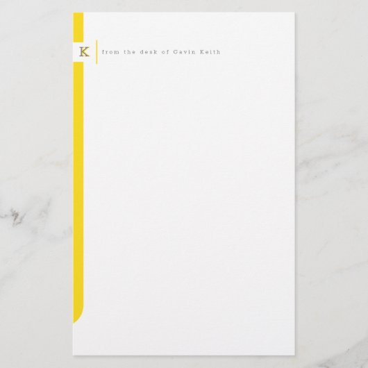 Monogrammed Sidebar Briefpapier (Voorkant)