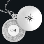 Monogrammed Silver Glitter Bridesmaid Gifts Trendy Locket Ketting<br><div class="desc">Monogram dit zilveren glitter ketting voor je bruidsmeisjes en bruidsfeest. Maakt een groot geschenk voor alle vrouwen.</div>