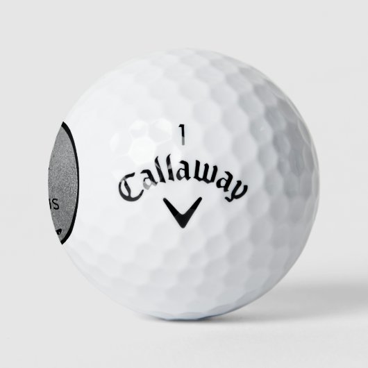 Monogrammed Silver Golf T-shirt Golfballen (Logo)