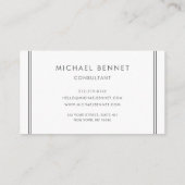 Monogrammed Silver Grey Metallic Folie Consultant Visitekaartje (Achterkant)