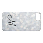 Monogrammed Silver iPhone 7 Hoesje (Achterkant (Horizontaal))