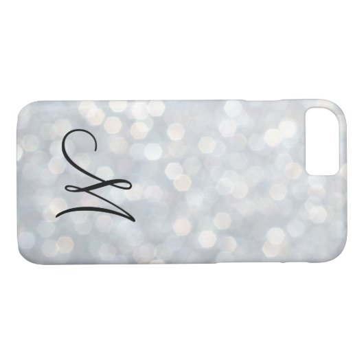 Monogrammed Silver iPhone 7 Hoesje (Achterkant (Horizontaal))