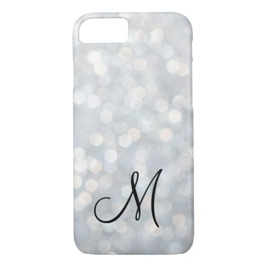 Monogrammed Silver iPhone 7 Hoesje (Achterkant)