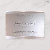 Monogrammed Silver Look Elegant Modern Sjabloon Visitekaartje (Achterkant)