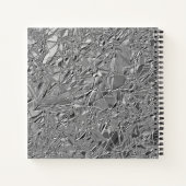 Monogrammed Silver Metallic Business Notitieboek (Achterkant)