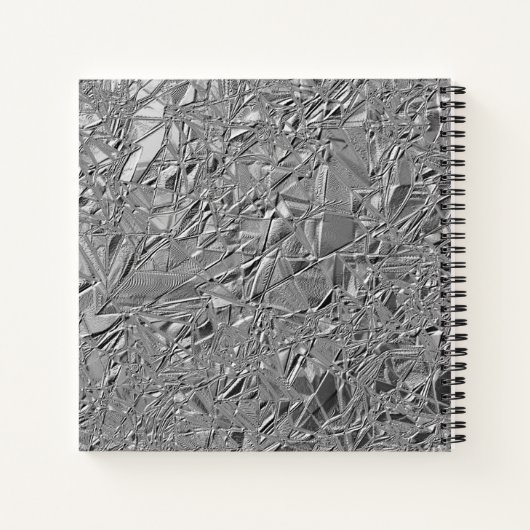 Monogrammed Silver Metallic Business Notitieboek (Achterkant)