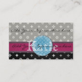 Monogrammed Silver Star Visitekaartje (Achterkant)