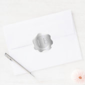 Monogrammed Silver Tone Wax Seal Stickers (Envelop)