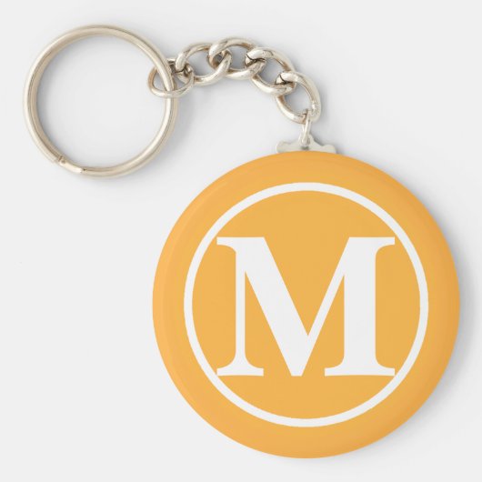 Monogrammed Sinaasappel BB Sleutelhanger (Voorkant)