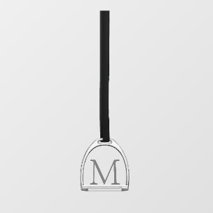Monogrammed Single Stirrup Iron Elegant Equestrian Raamsticker