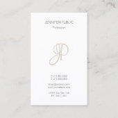 Monogrammed Sjabloon Aangepast Elegant Modern Visitekaartje (Achterkant)